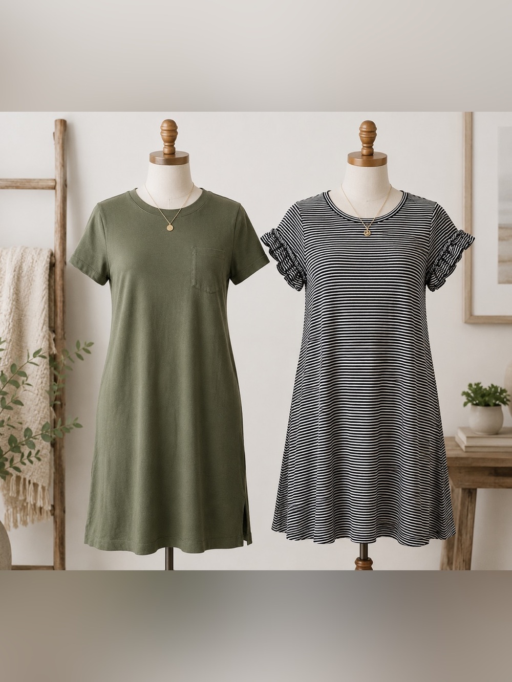 2 PC Casual Dress Bundle | Time & Tru + Mossimo | Women’s Medium